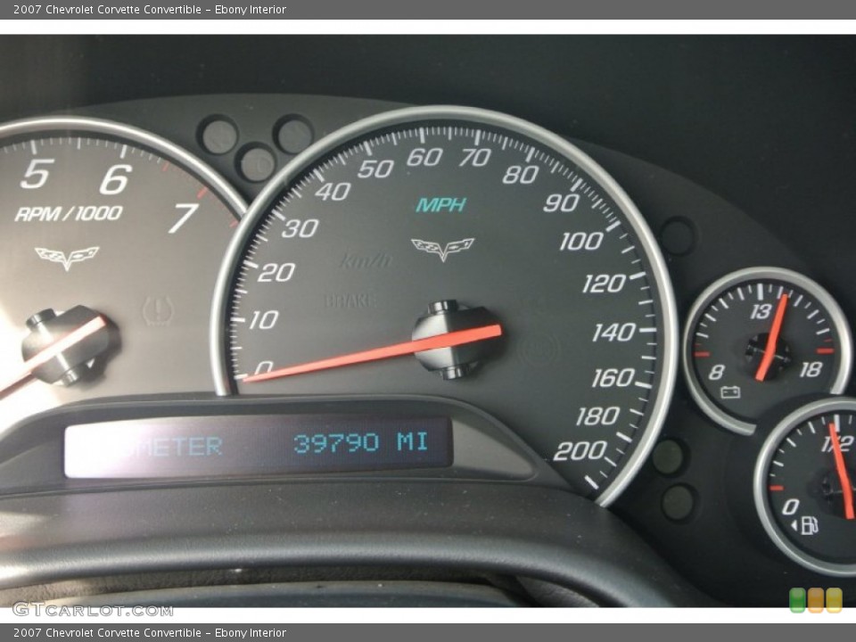 Ebony Interior Gauges for the 2007 Chevrolet Corvette Convertible #88656034