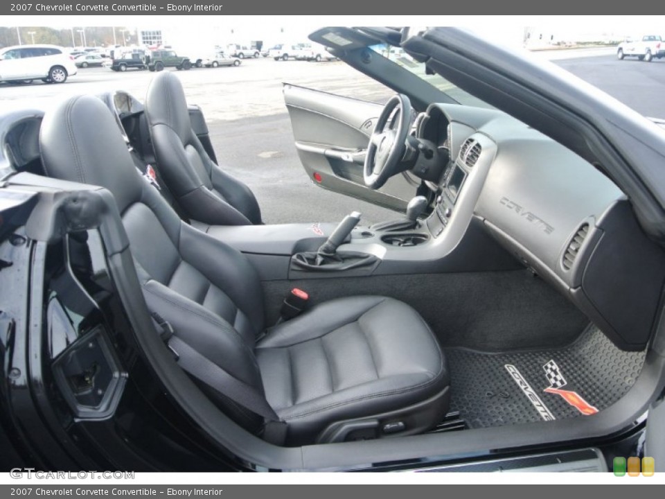 Ebony Interior Photo for the 2007 Chevrolet Corvette Convertible #88656112