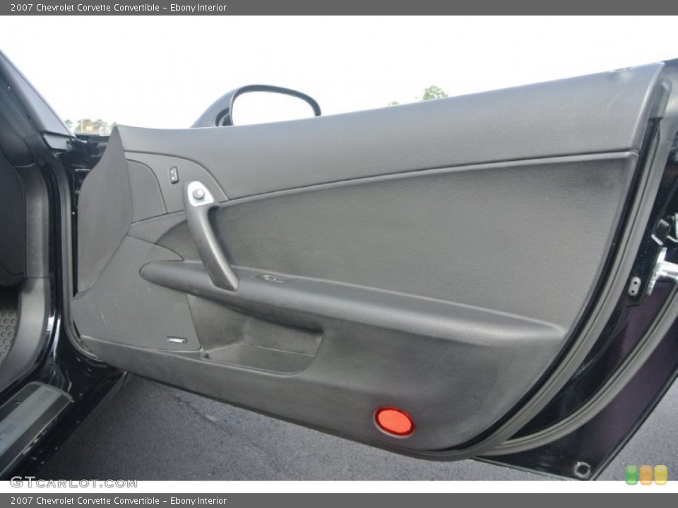Ebony Interior Door Panel for the 2007 Chevrolet Corvette Convertible #88656121