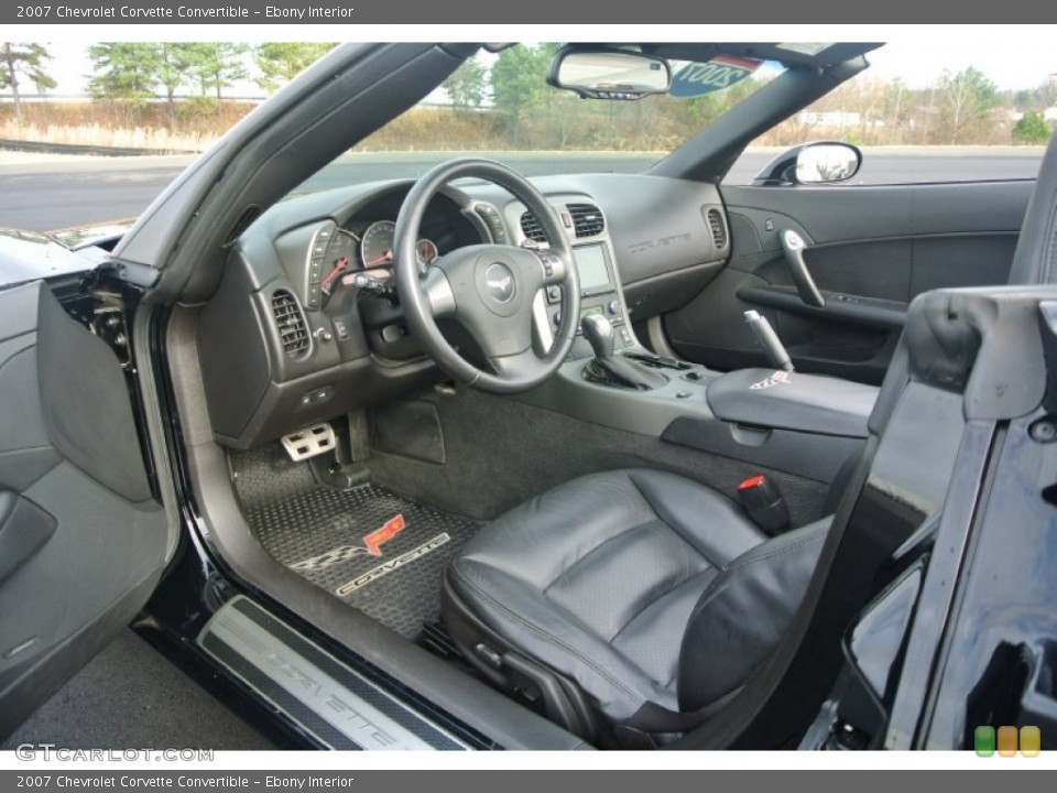 Ebony Interior Prime Interior for the 2007 Chevrolet Corvette Convertible #88656166