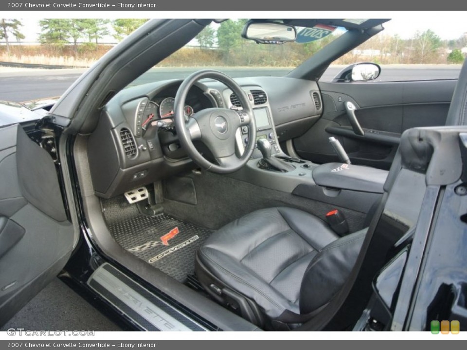 Ebony 2007 Chevrolet Corvette Interiors