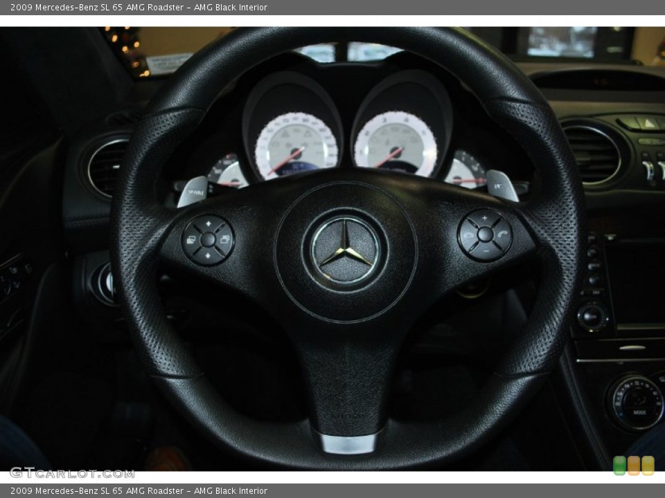 AMG Black Interior Steering Wheel for the 2009 Mercedes-Benz SL 65 AMG Roadster #88657963