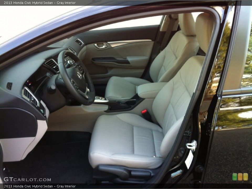 Gray Interior Front Seat for the 2013 Honda Civic Hybrid Sedan #88662040