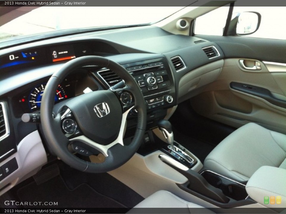 Gray Interior Prime Interior for the 2013 Honda Civic Hybrid Sedan #88662064