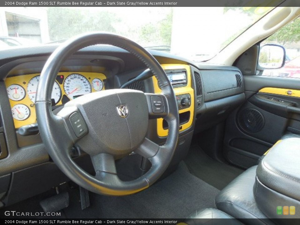 Dark Slate Gray/Yellow Accents Interior Dashboard for the 2004 Dodge Ram 1500 SLT Rumble Bee Regular Cab #88664509