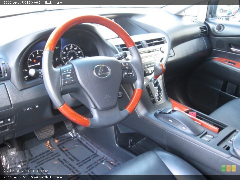 Black Interior Prime Interior for the 2011 Lexus RX 350 AWD #88672569
