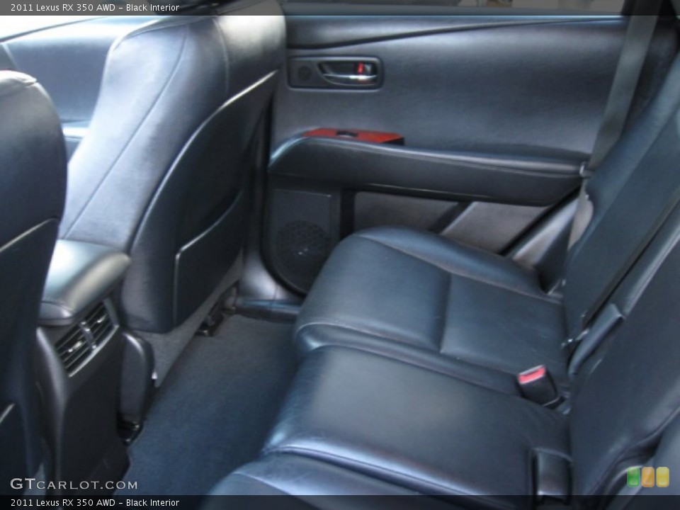 Black Interior Rear Seat for the 2011 Lexus RX 350 AWD #88672617