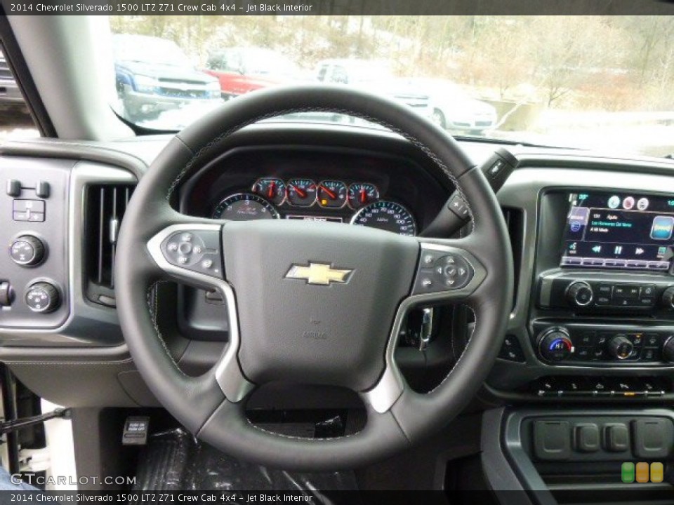 Jet Black Interior Steering Wheel for the 2014 Chevrolet Silverado 1500 LTZ Z71 Crew Cab 4x4 #88675482