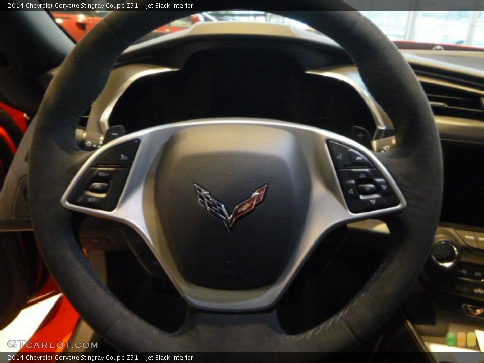 Jet Black Interior Steering Wheel for the 2014 Chevrolet Corvette Stingray Coupe Z51 #88679427