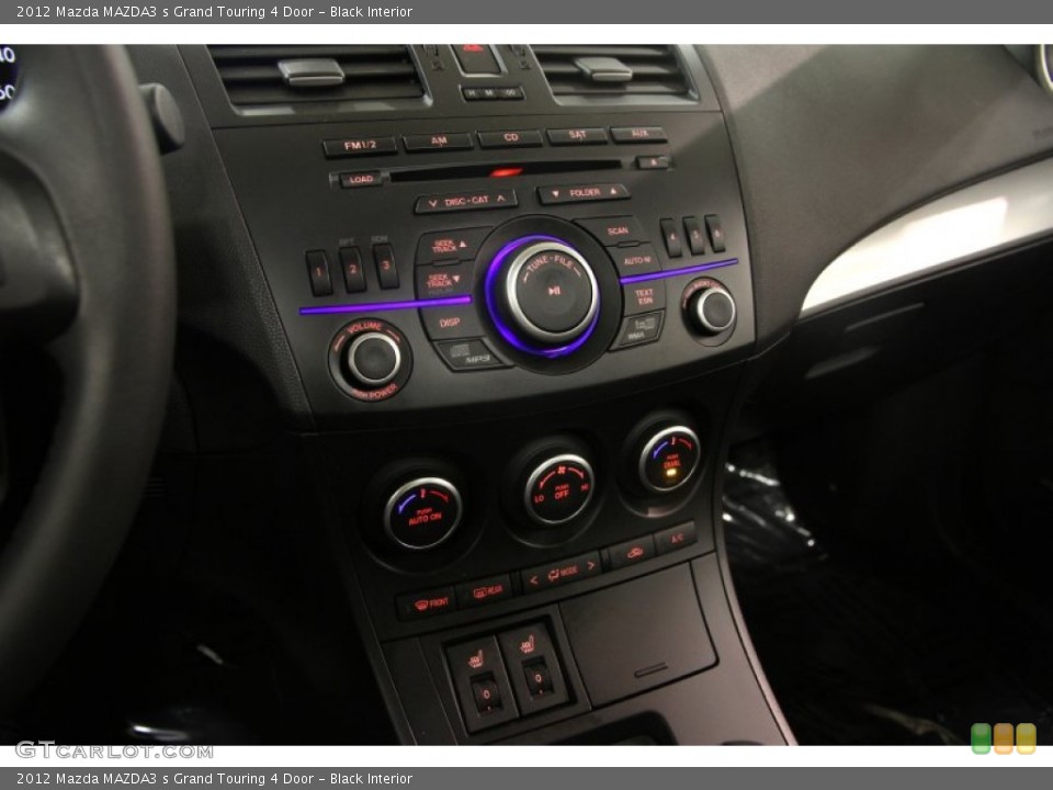 Black Interior Controls for the 2012 Mazda MAZDA3 s Grand Touring 4 Door #88681317