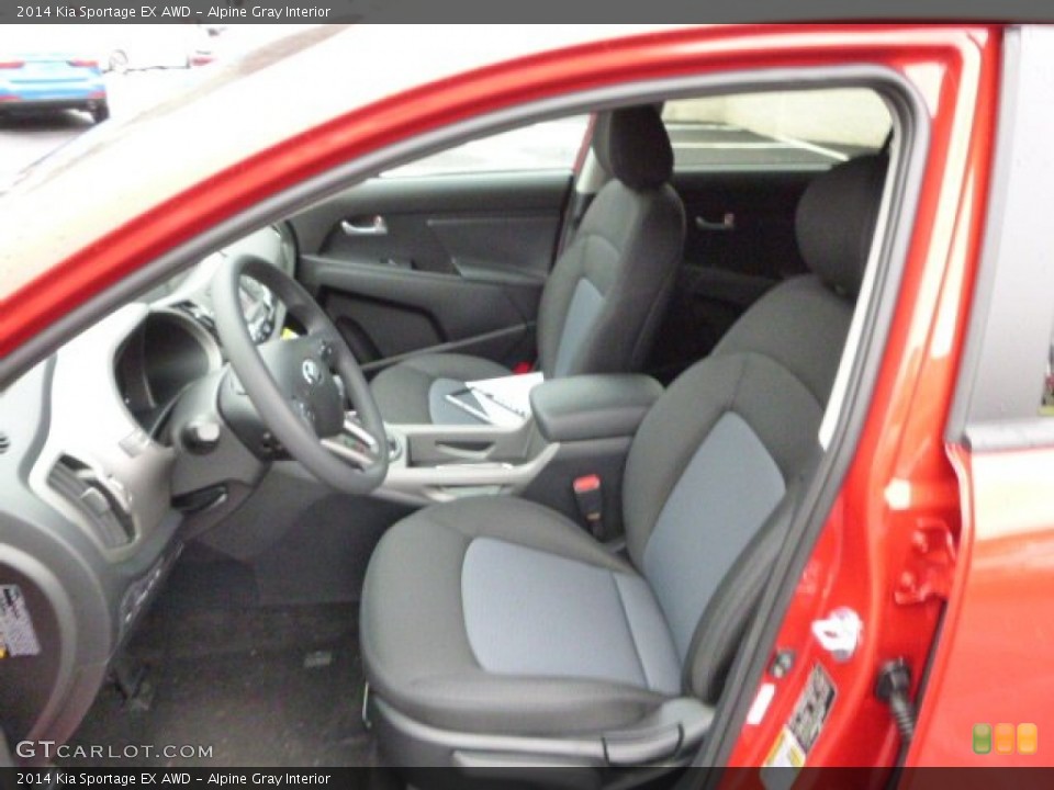 Alpine Gray Interior Front Seat for the 2014 Kia Sportage EX AWD #88682094
