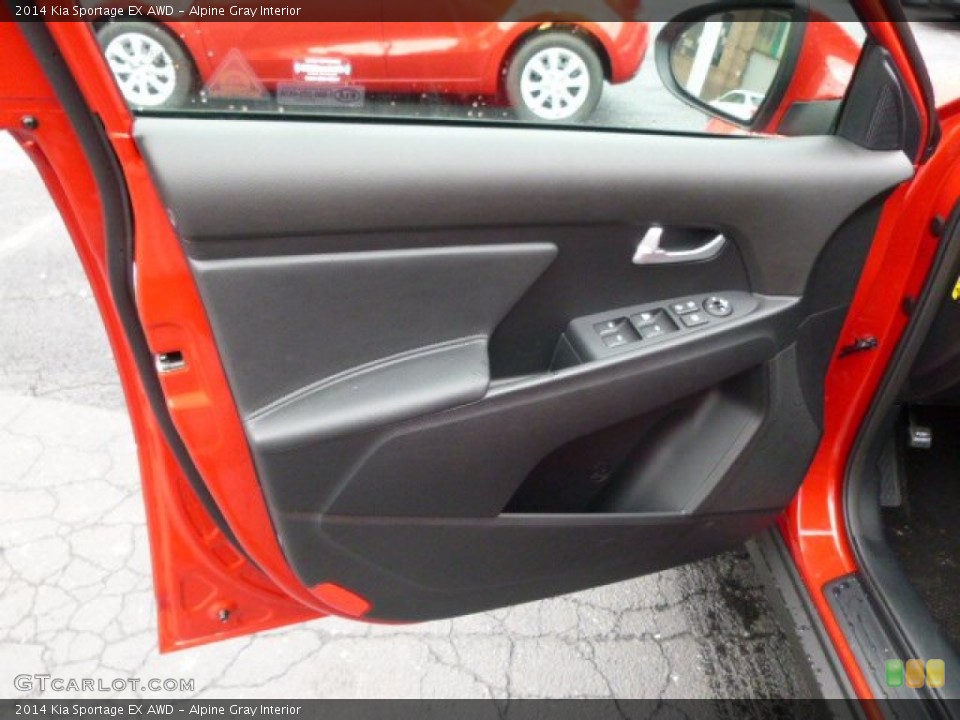 Alpine Gray Interior Door Panel for the 2014 Kia Sportage EX AWD #88682113