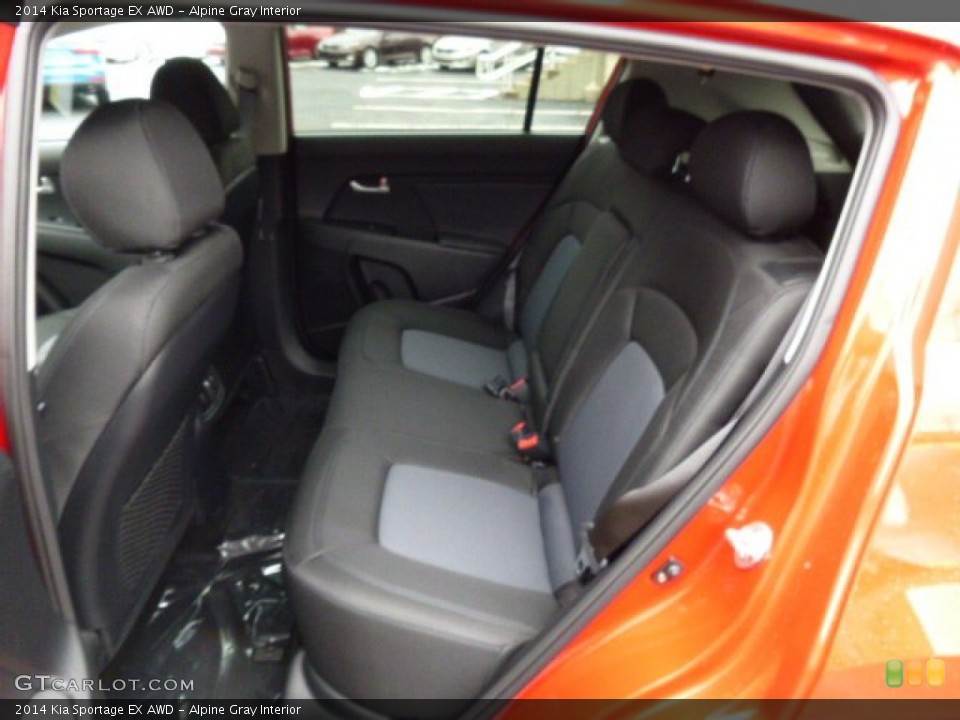Alpine Gray Interior Rear Seat for the 2014 Kia Sportage EX AWD #88682139