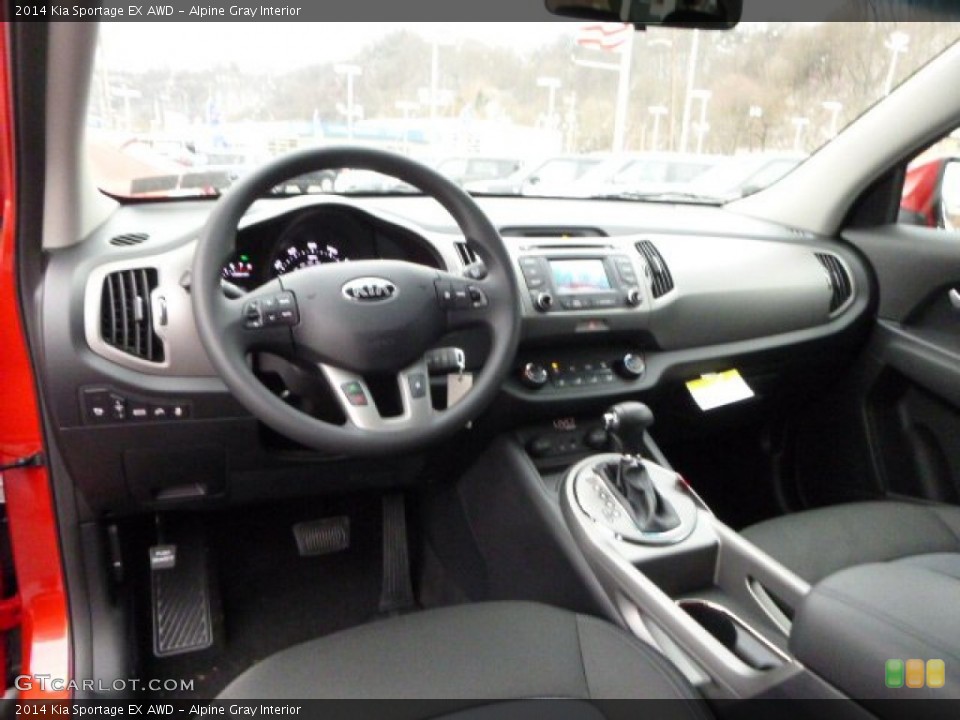 Alpine Gray Interior Prime Interior for the 2014 Kia Sportage EX AWD #88682182