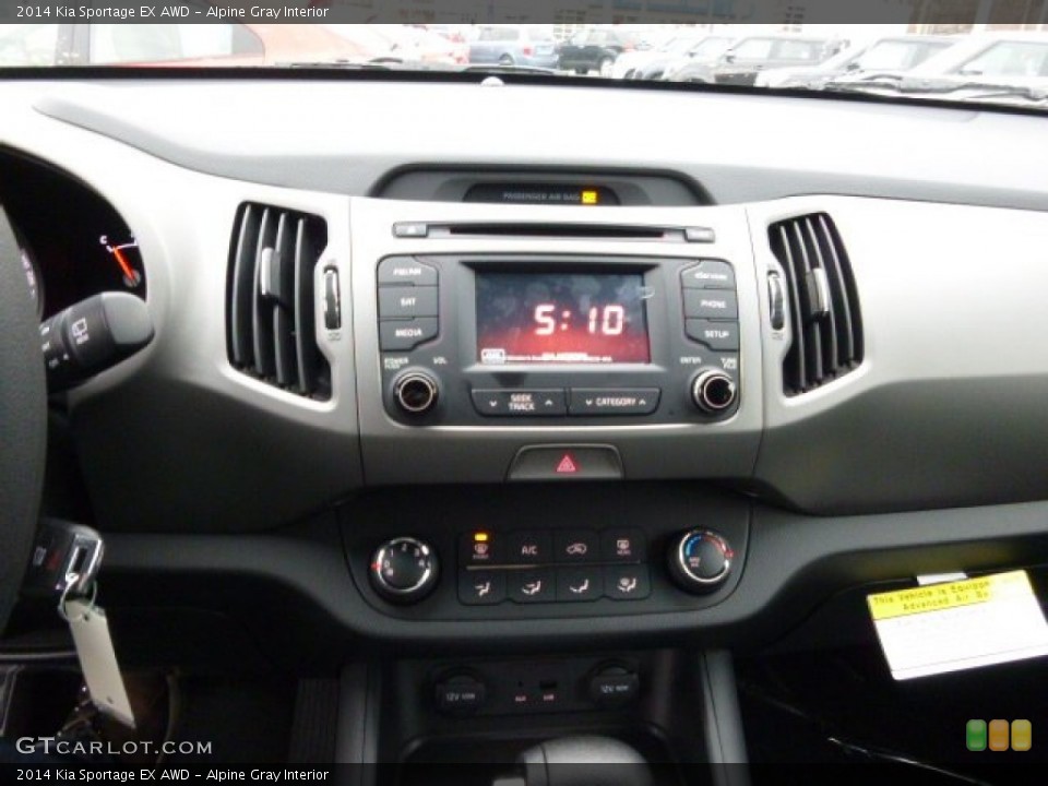 Alpine Gray Interior Controls for the 2014 Kia Sportage EX AWD #88682232