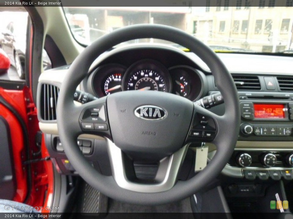 Beige Interior Steering Wheel for the 2014 Kia Rio LX #88682724