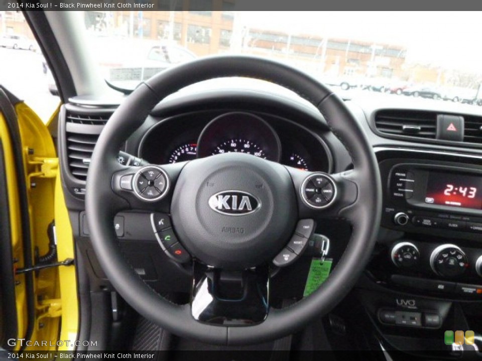 Black Pinwheel Knit Cloth Interior Steering Wheel for the 2014 Kia Soul ! #88684044