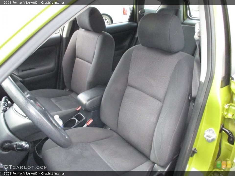 Graphite Interior Front Seat for the 2003 Pontiac Vibe AWD #88685723