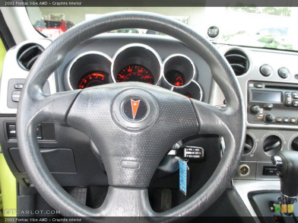 Graphite Interior Steering Wheel for the 2003 Pontiac Vibe AWD #88685775