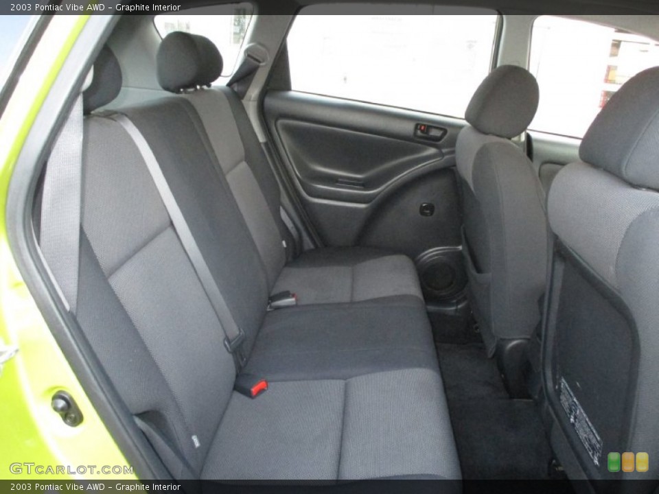 Graphite Interior Rear Seat for the 2003 Pontiac Vibe AWD #88685967