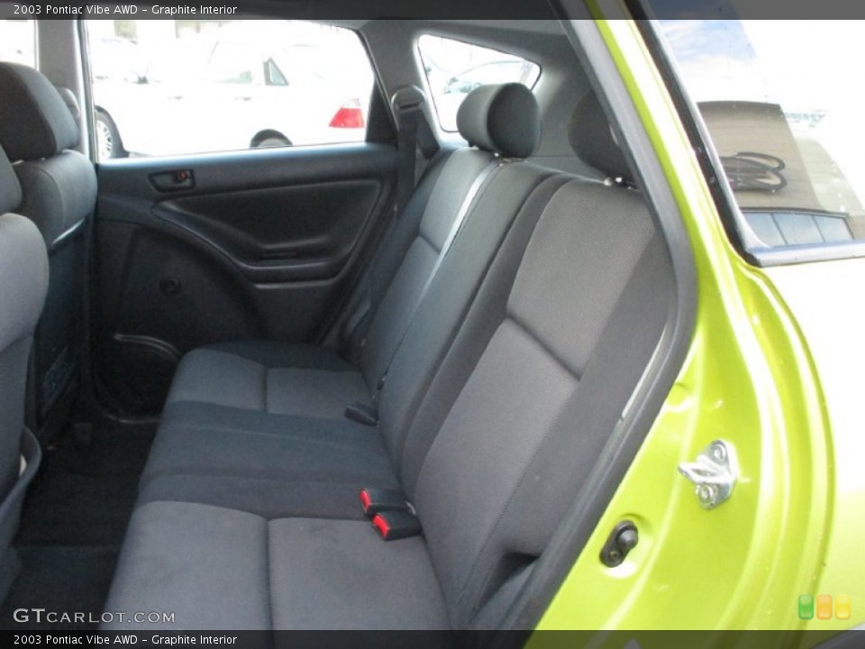 Graphite Interior Rear Seat for the 2003 Pontiac Vibe AWD #88686006