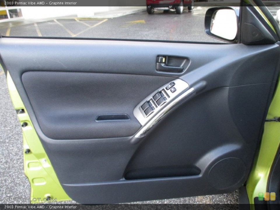 Graphite Interior Door Panel for the 2003 Pontiac Vibe AWD #88686051