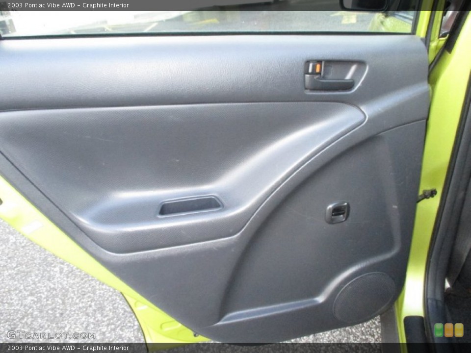 Graphite Interior Door Panel for the 2003 Pontiac Vibe AWD #88686072