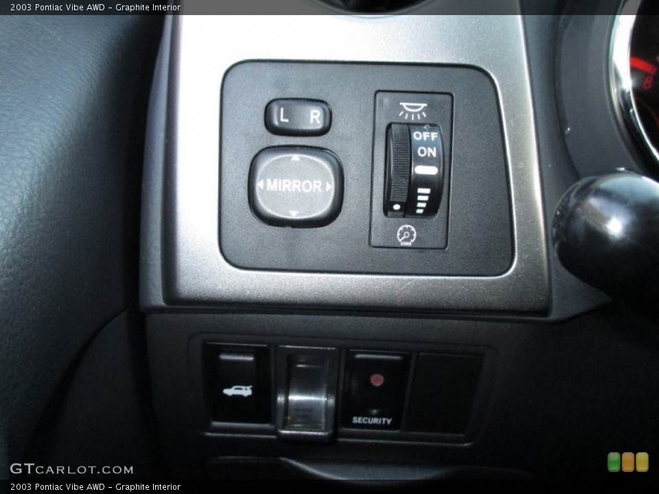 Graphite Interior Controls for the 2003 Pontiac Vibe AWD #88686243