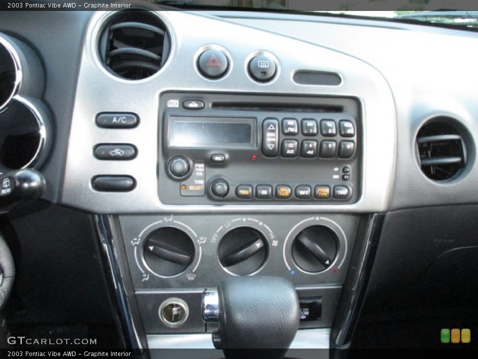 Graphite Interior Controls for the 2003 Pontiac Vibe AWD #88686267