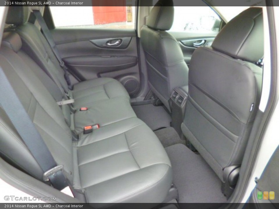 Charcoal Interior Rear Seat for the 2014 Nissan Rogue SL AWD #88687863