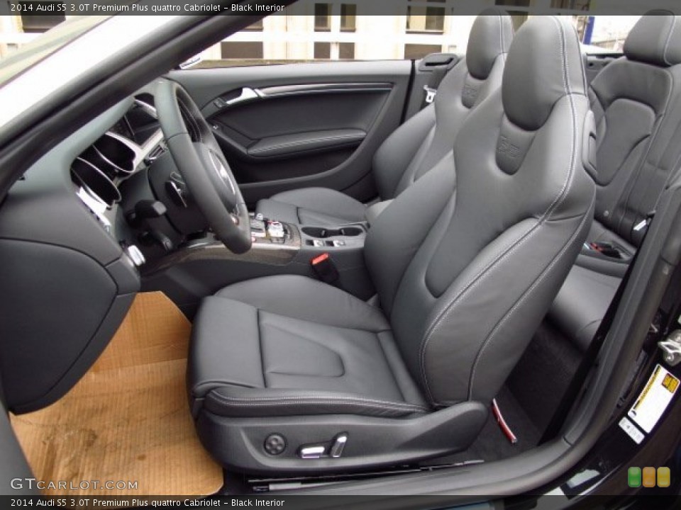 Black Interior Front Seat for the 2014 Audi S5 3.0T Premium Plus quattro Cabriolet #88689792