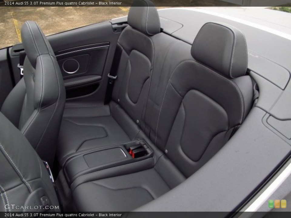 Black Interior Rear Seat for the 2014 Audi S5 3.0T Premium Plus quattro Cabriolet #88689804