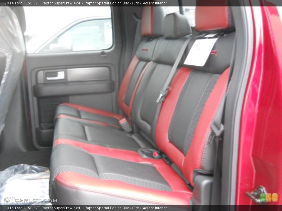 Raptor Special Edition Black/Brick Accent Interior Rear Seat for the 2014 Ford F150 SVT Raptor SuperCrew 4x4 #88691970