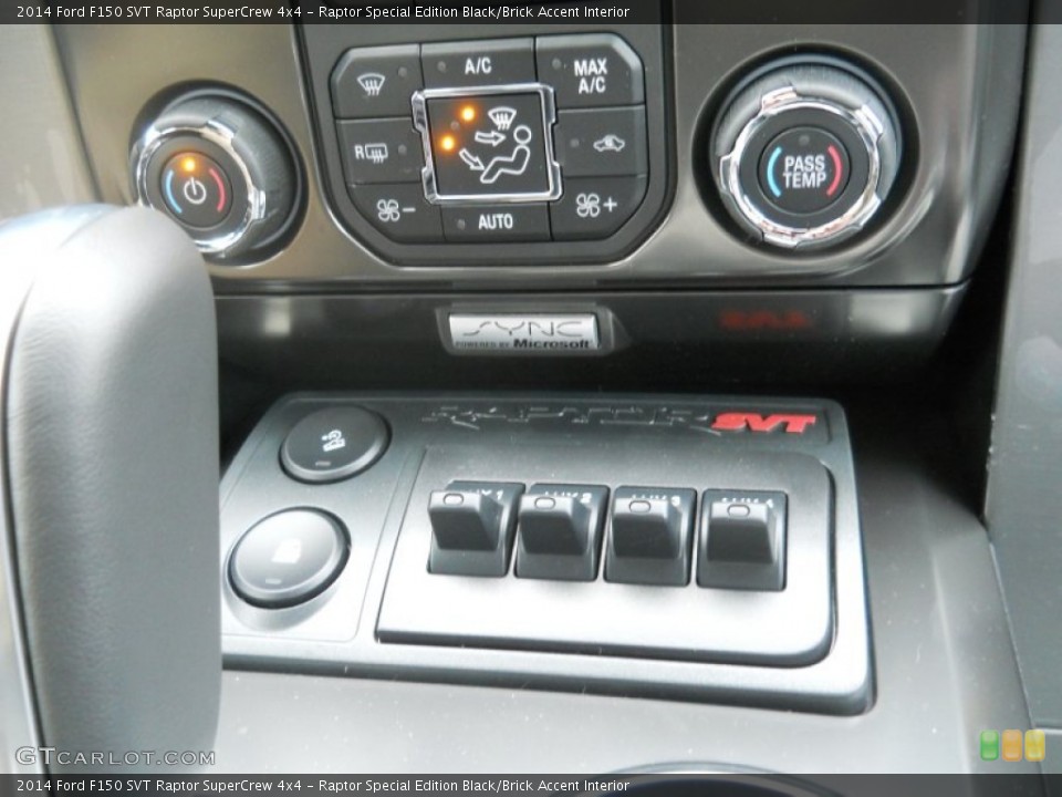 Raptor Special Edition Black/Brick Accent Interior Controls for the 2014 Ford F150 SVT Raptor SuperCrew 4x4 #88692003