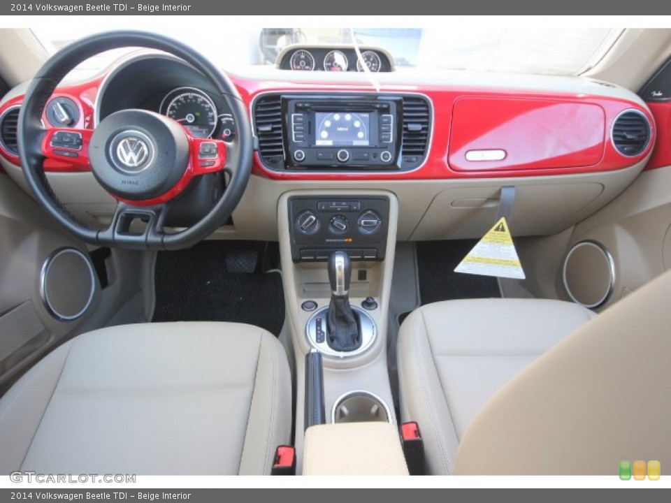 Beige Interior Dashboard for the 2014 Volkswagen Beetle TDI #88696555