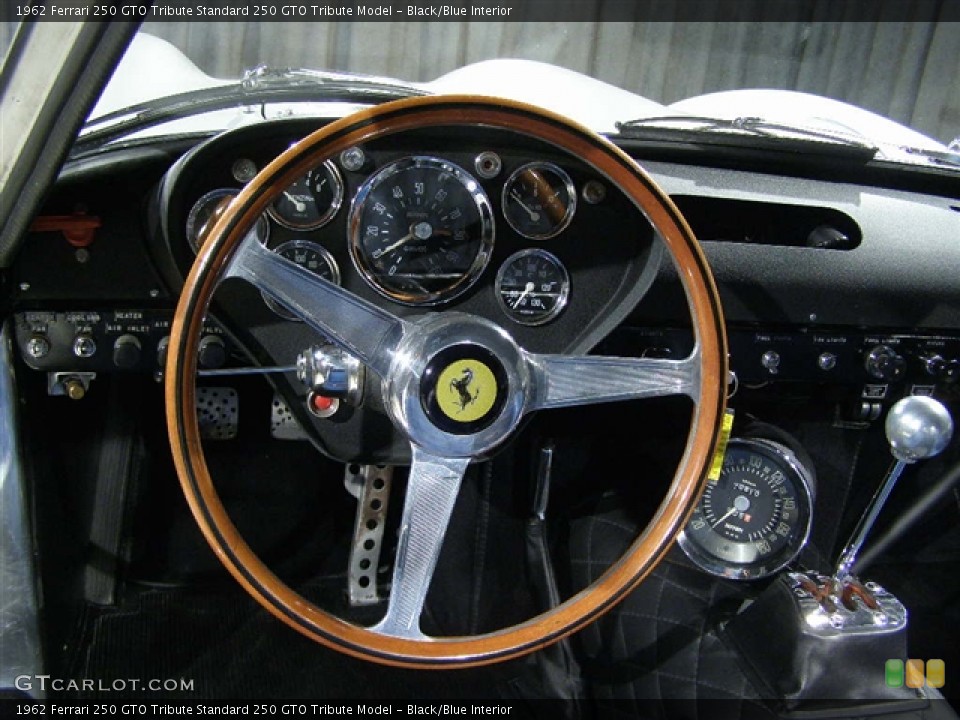 Black/Blue Interior Steering Wheel for the 1962 Ferrari 250 GTO Tribute  #88704