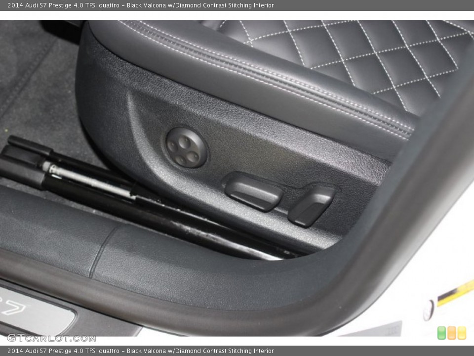 Black Valcona w/Diamond Contrast Stitching Interior Controls for the 2014 Audi S7 Prestige 4.0 TFSI quattro #88722586