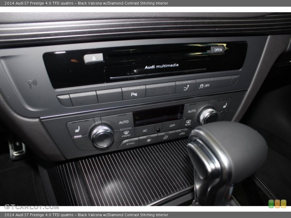 Black Valcona w/Diamond Contrast Stitching Interior Controls for the 2014 Audi S7 Prestige 4.0 TFSI quattro #88722613