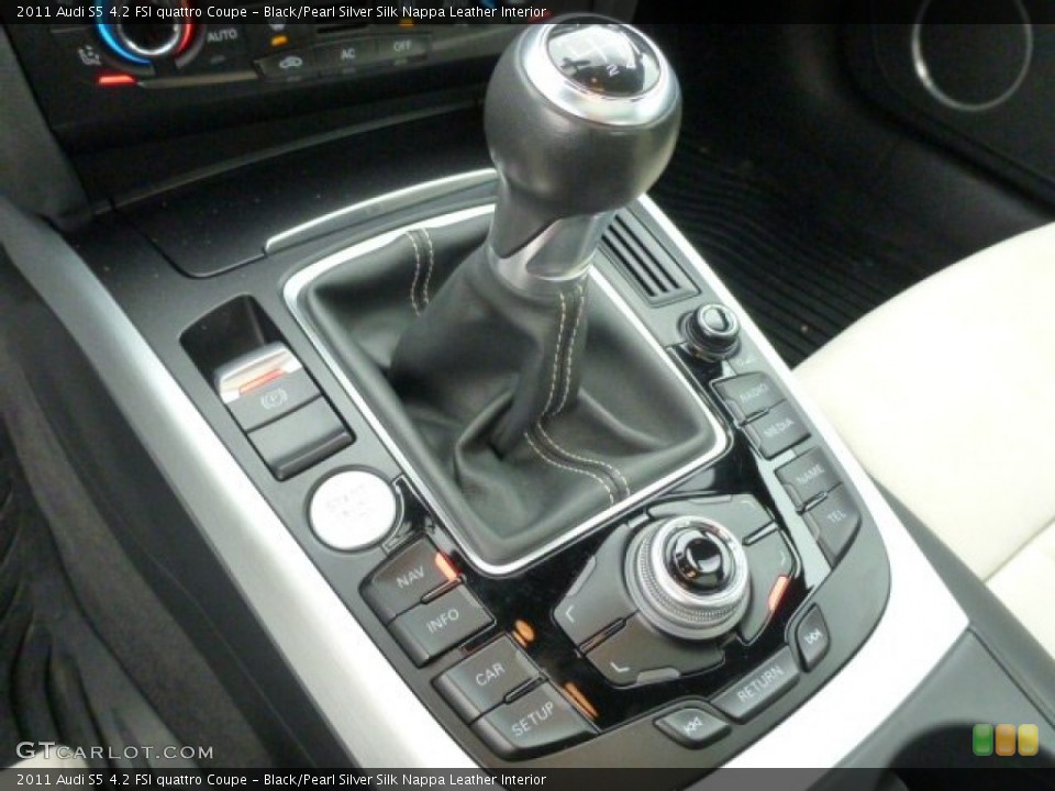 Black/Pearl Silver Silk Nappa Leather Interior Transmission for the 2011 Audi S5 4.2 FSI quattro Coupe #88731669