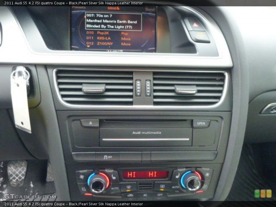 Black/Pearl Silver Silk Nappa Leather Interior Controls for the 2011 Audi S5 4.2 FSI quattro Coupe #88731729