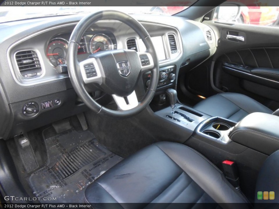 Black Interior Prime Interior for the 2012 Dodge Charger R/T Plus AWD #88732773