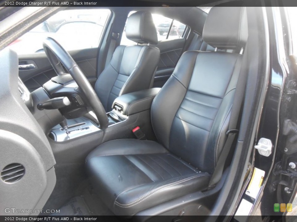 Black Interior Front Seat for the 2012 Dodge Charger R/T Plus AWD #88732824