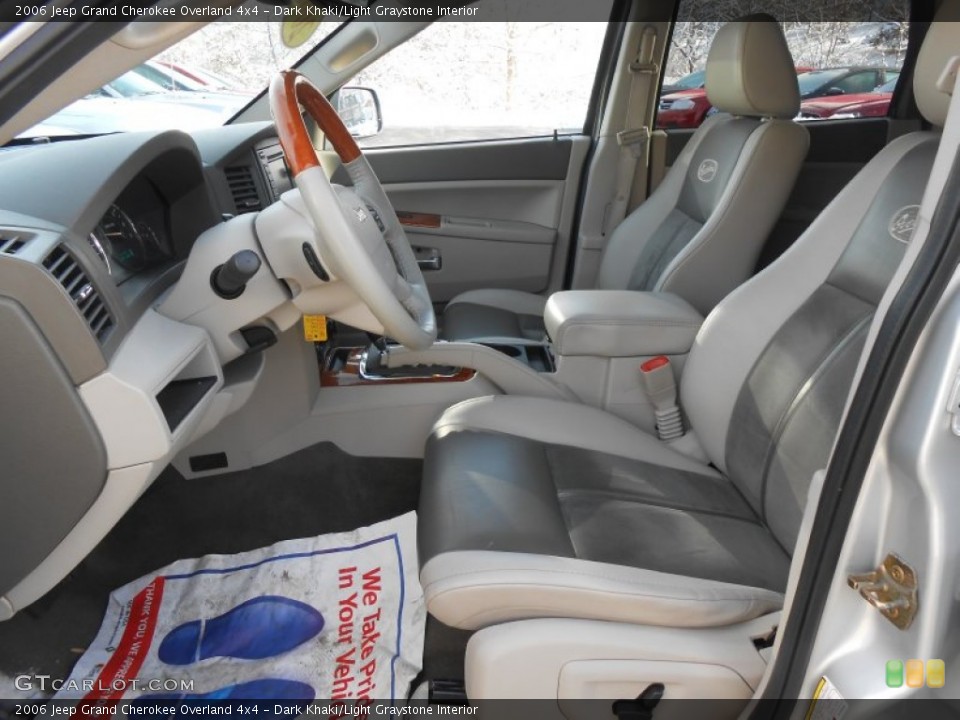Dark Khaki/Light Graystone Interior Front Seat for the 2006 Jeep Grand Cherokee Overland 4x4 #88735500