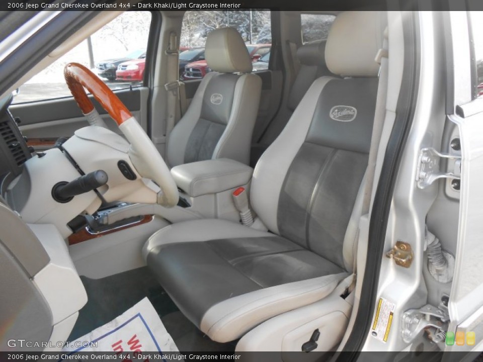 Dark Khaki/Light Graystone Interior Front Seat for the 2006 Jeep Grand Cherokee Overland 4x4 #88735524