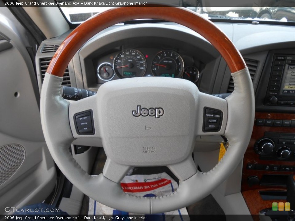 Dark Khaki/Light Graystone Interior Steering Wheel for the 2006 Jeep Grand Cherokee Overland 4x4 #88735872