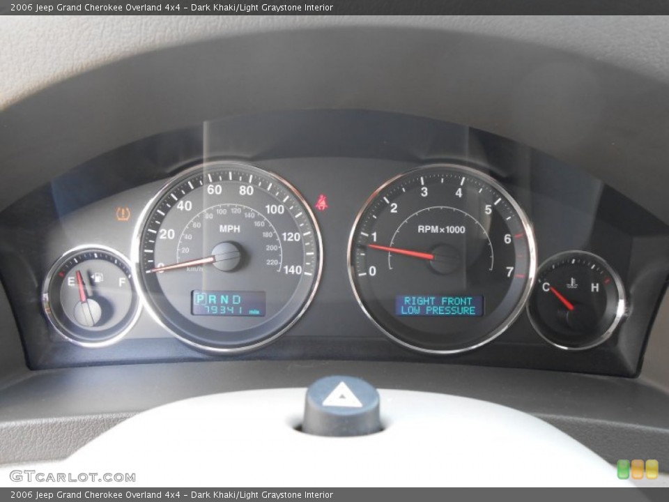 Dark Khaki/Light Graystone Interior Gauges for the 2006 Jeep Grand Cherokee Overland 4x4 #88735896