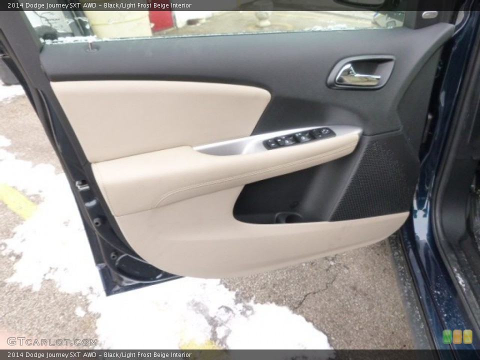 Black/Light Frost Beige Interior Door Panel for the 2014 Dodge Journey SXT AWD #88736703