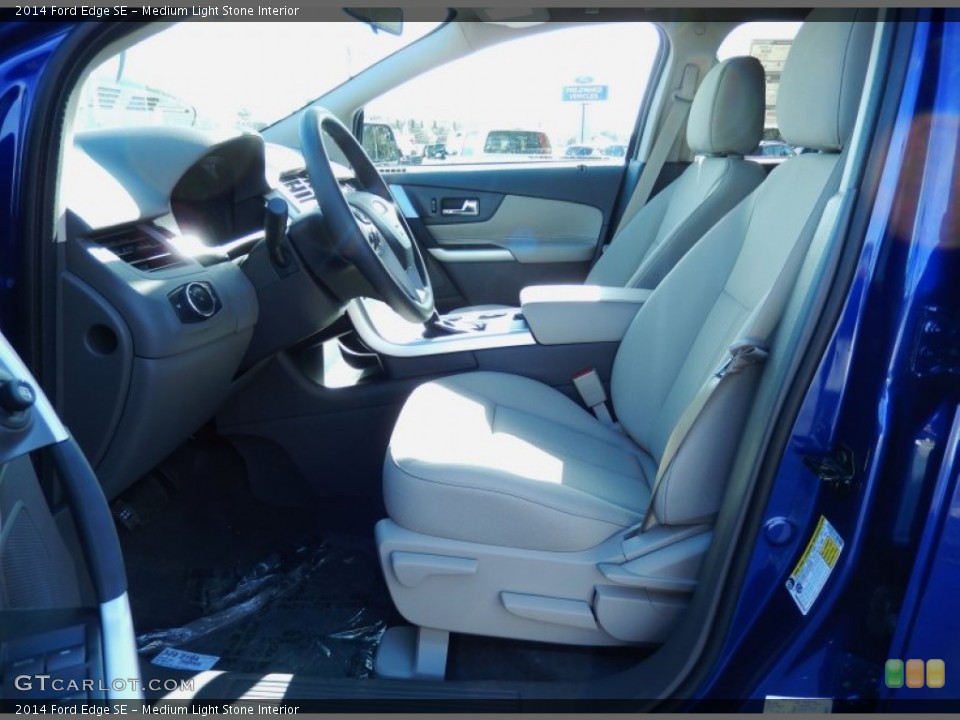 Medium Light Stone Interior Front Seat for the 2014 Ford Edge SE #88739468