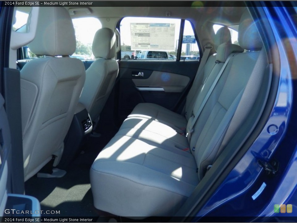 Medium Light Stone Interior Rear Seat for the 2014 Ford Edge SE #88739490