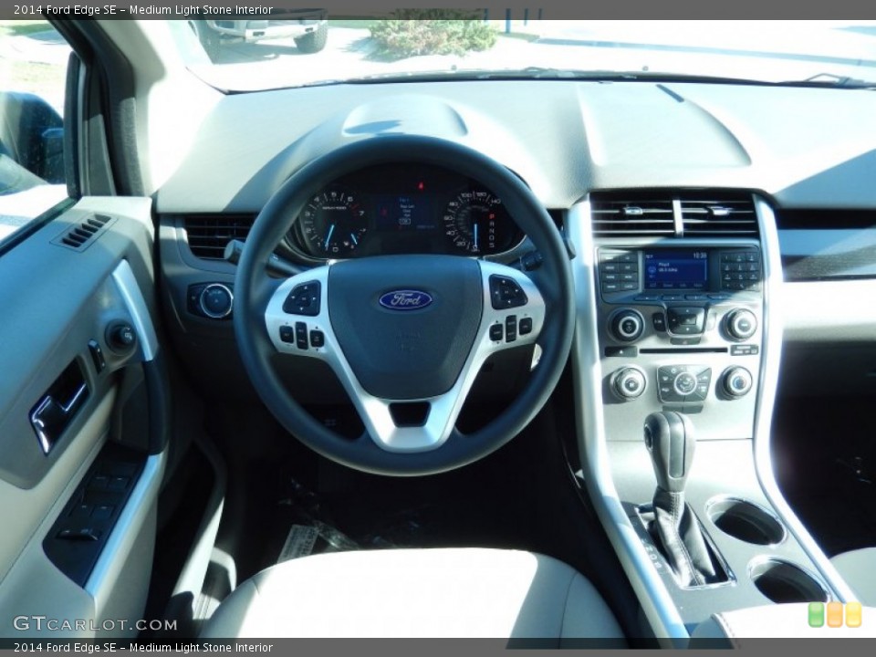 Medium Light Stone Interior Dashboard for the 2014 Ford Edge SE #88739514